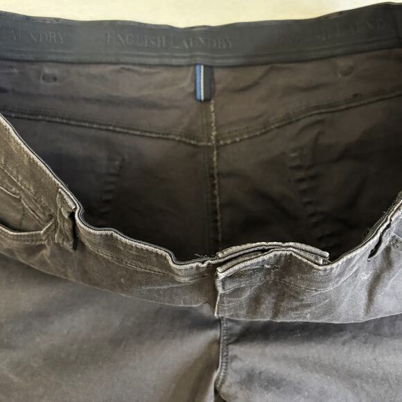 English Laundry Jeans Mens 40x34 Dark Gray Straight Leg Denim Dark Wash Preppy - Picture 5 of 11